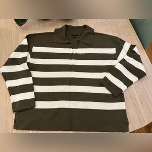 Talbots Striped Polo Sweater